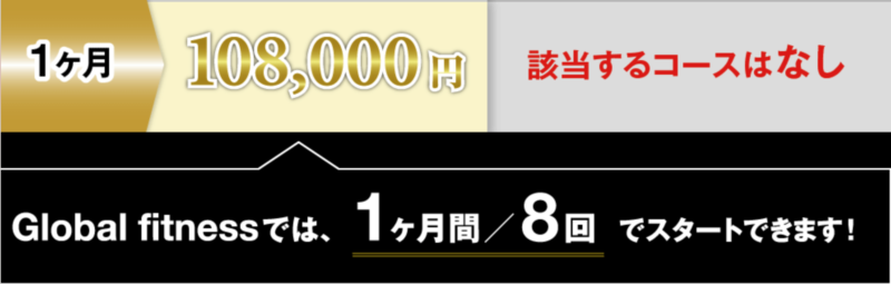 GlobalFitness(グローバルフィットネス)の料金2