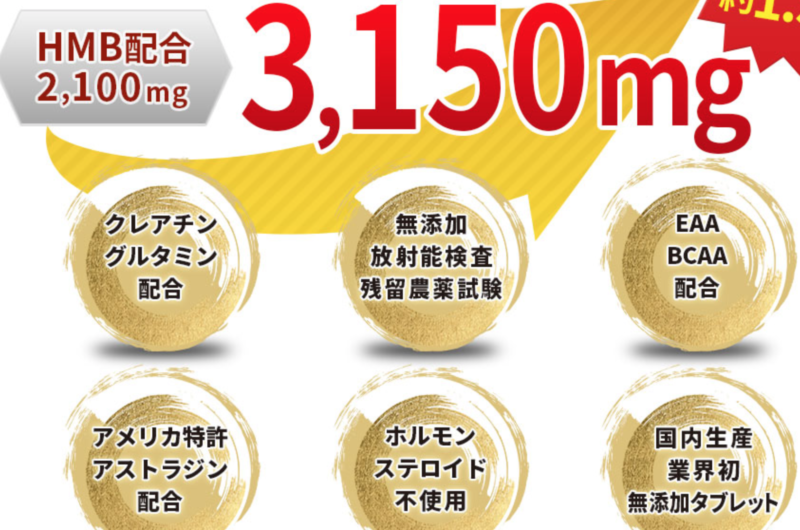 HMB極ボディが効果がある理由は成分です